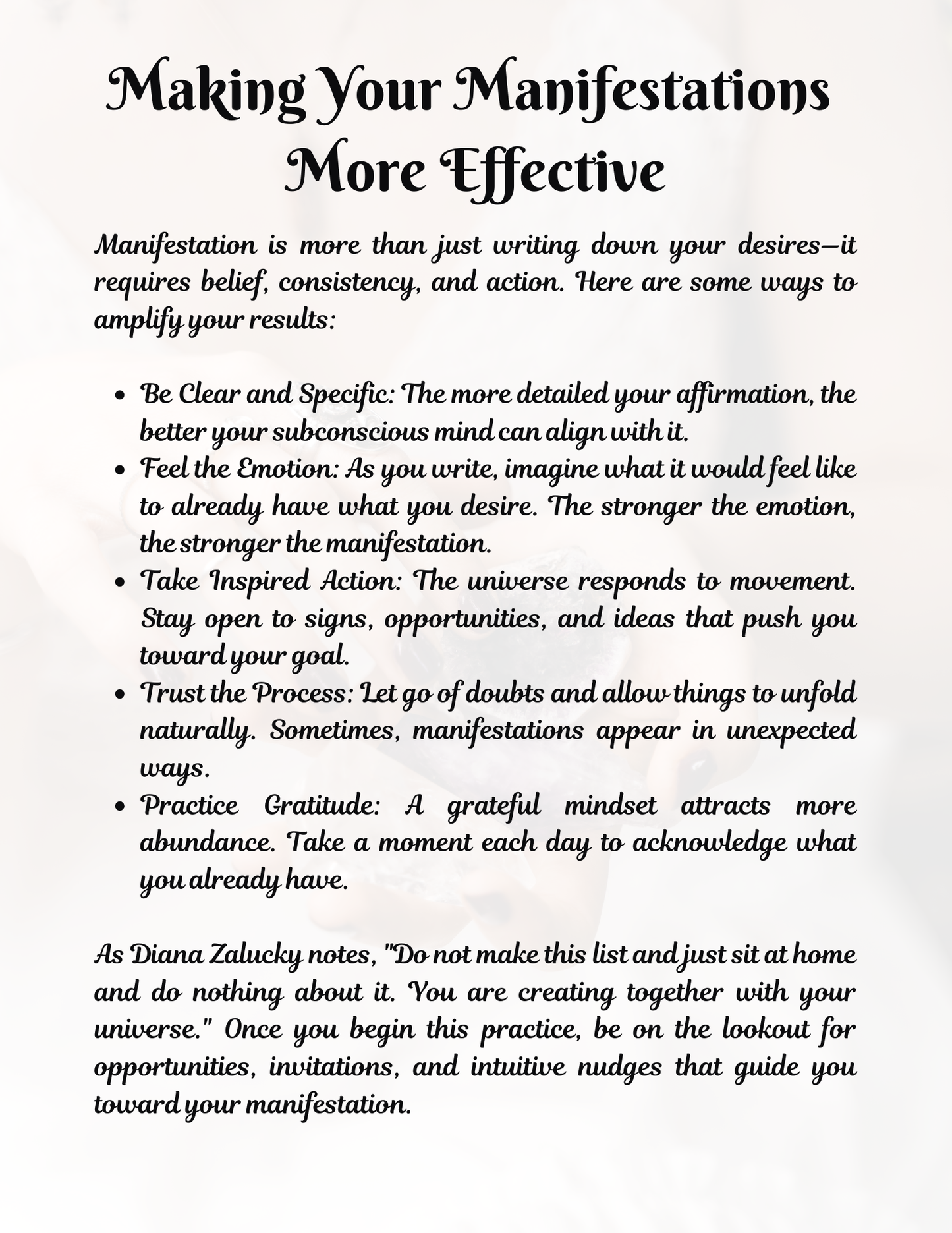 Manifestation Journal