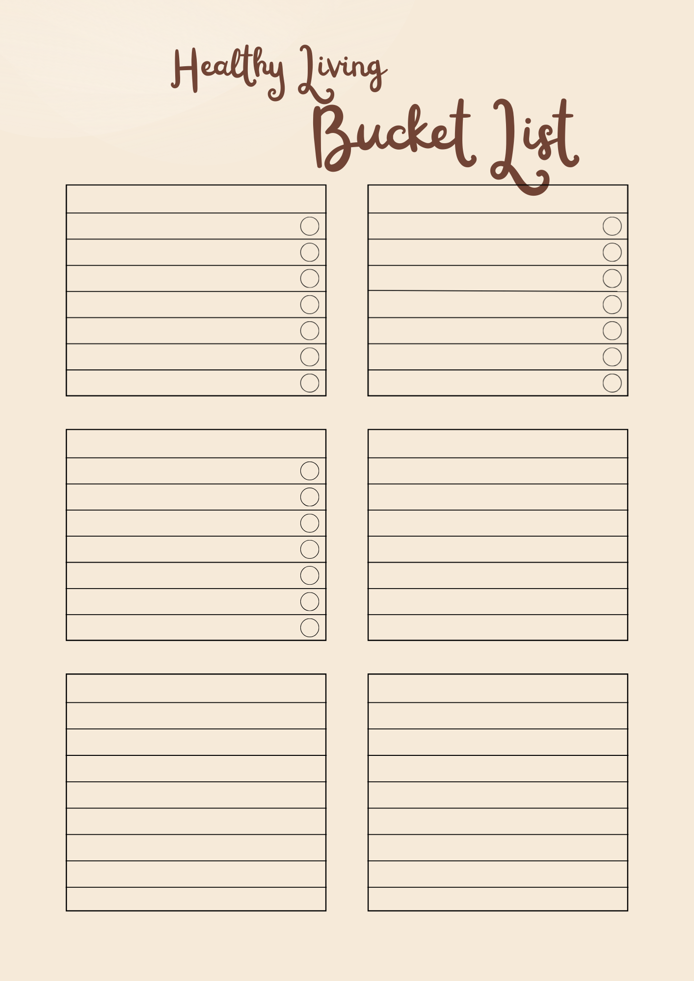 Healthy Living Journal