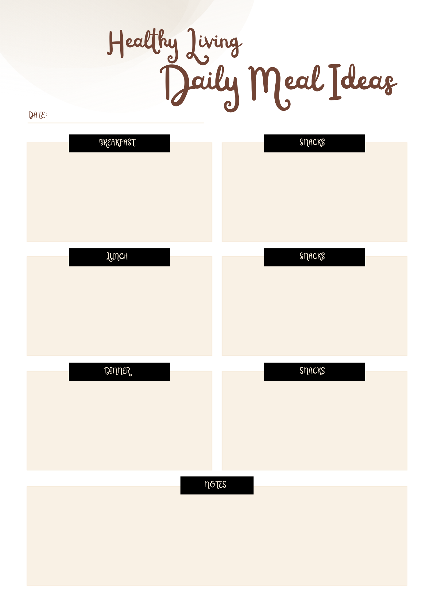 Healthy Living Journal