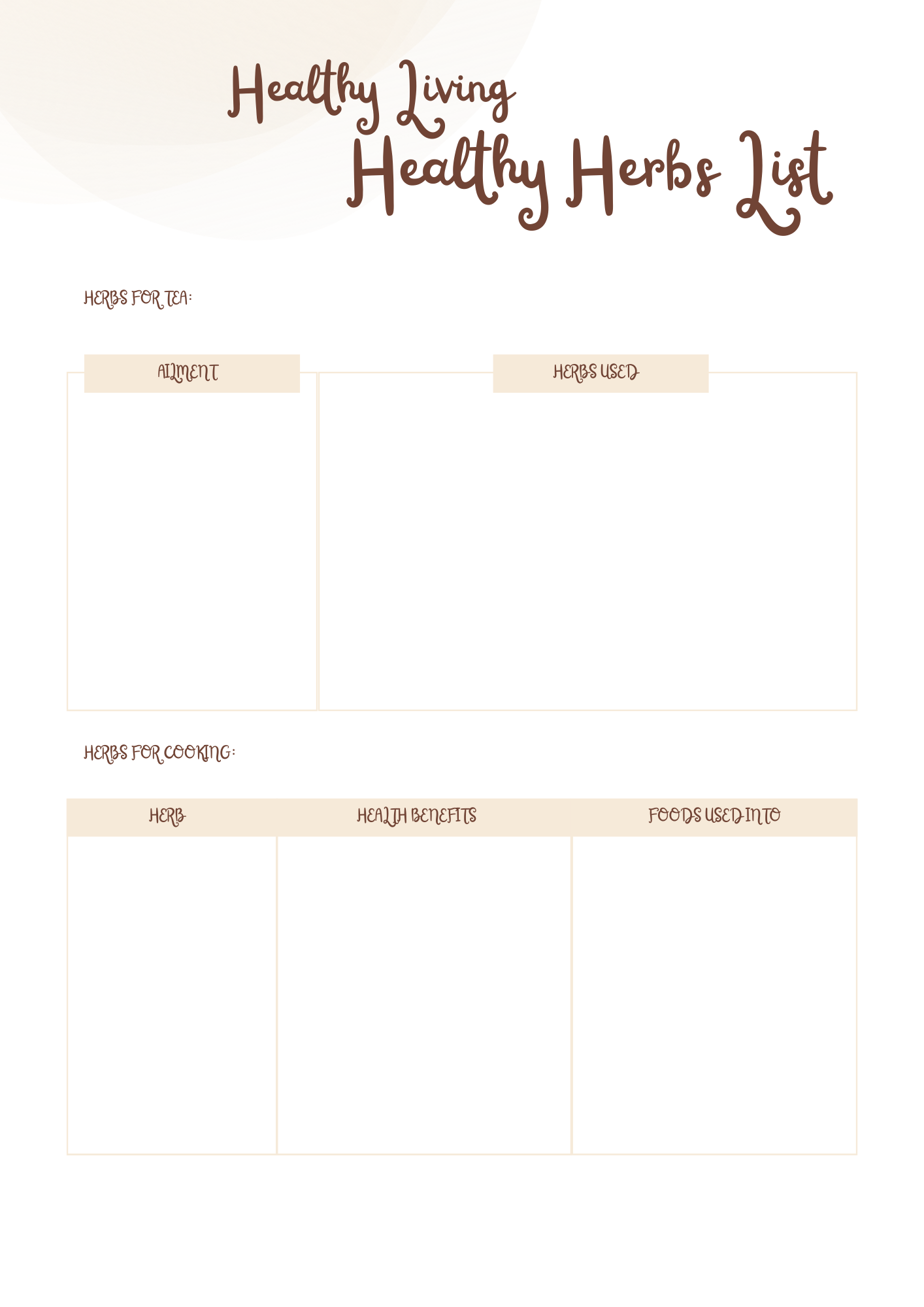 Healthy Living Journal