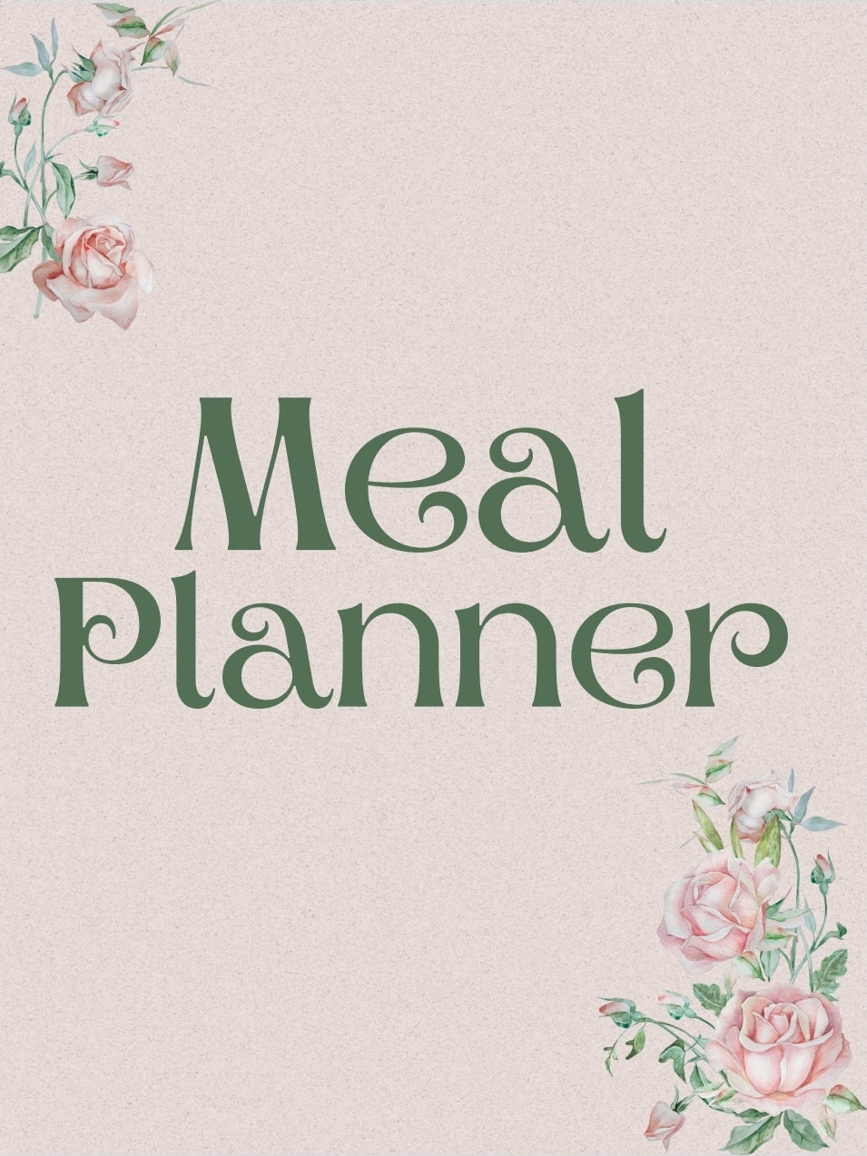 Floral Meal Planner